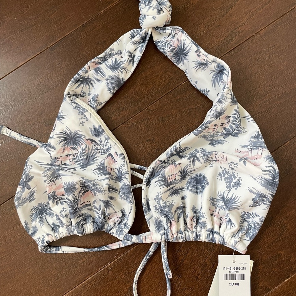 Abercrombie & Fitch Tropical Print Bikini - Blue and Pink